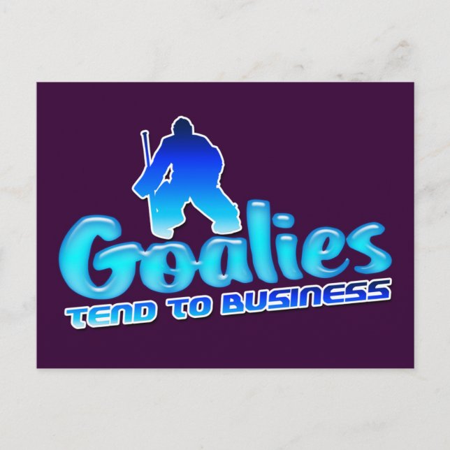 Cartão Postal Cartões-postais de Hockey Goaltender (Frente)