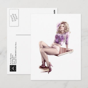 Cartão Postal Cartões-postais de ilustração modernos para gar