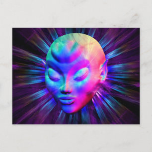 Cartão Postal Cartões-postais de Meditação de Alienígenas Ps