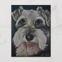 Cartões-postais de pintura Schnauzer
