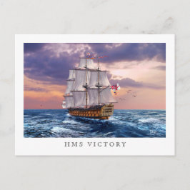 Cartão Postal Cartões-postais de pintura vitoriosa do navio HMS