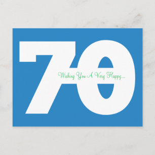 Cartão Postal Cartões-postais Felizes de 70 de Aniversário - em