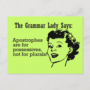 Cartão Postal Cartões-postais Lady Apostrophes