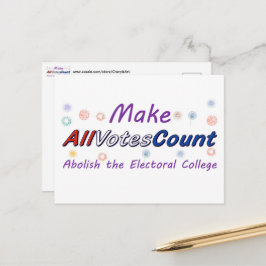 Cartão Postal Cartões-postais Make All Votes Count