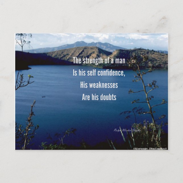 Cartão Postal Cartões-postais motivacionais de autoconfiança (Frente)