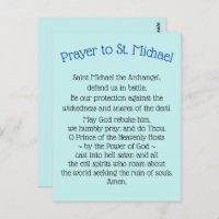 Cartões-postais Oração ao Santo Michael o Arcanjo