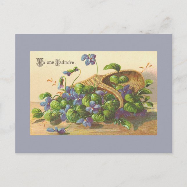 Cartão Postal Cartões-postais Vintage Flowers (Frente)