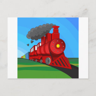 Cartão Postal Cartografia da Locomotiva do Comboio a Vapor