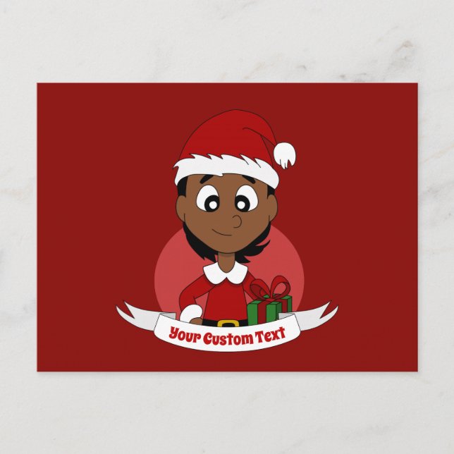 Cartão Postal Cartografia da menina de Natal (Frente)