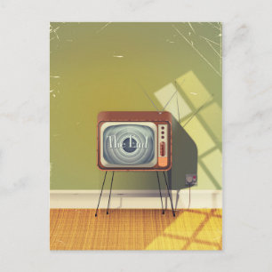 Cartão Postal Cartografia da Vintage Television