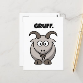 Cartão Postal Cartografia de Cinza Gruff Goat Funny Fairy