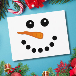 Cartão Postal Cartografia de Férias Festivas, Enfrentando Neve F