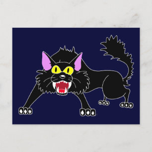 Cartão Postal Cartografia de Gato Preto e Zangado