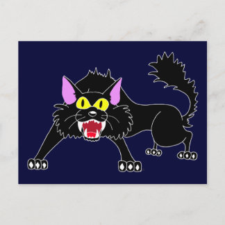 Cartão Postal Cartografia de Gato Preto e Zangado