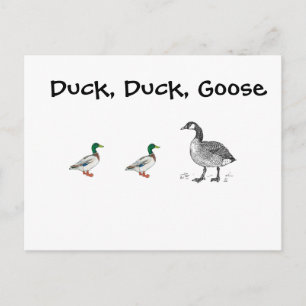 Cartão Postal Cartografia de Pato Duck Goose