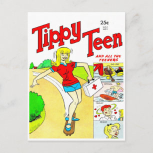 Cartão Postal Cartografia de Teen Girl
