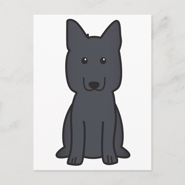 Cartão Postal Cartografia do german shepherd (Frente)