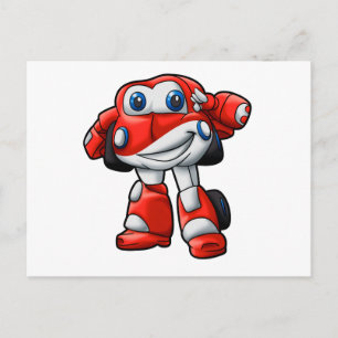 Cartão Postal Cartografia engraçada do carro Robot - Escolha a