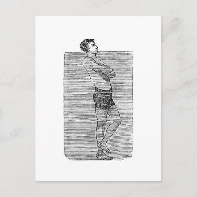 Cartão Postal Cartonagem de Cabeça Acima da Água (Frente)