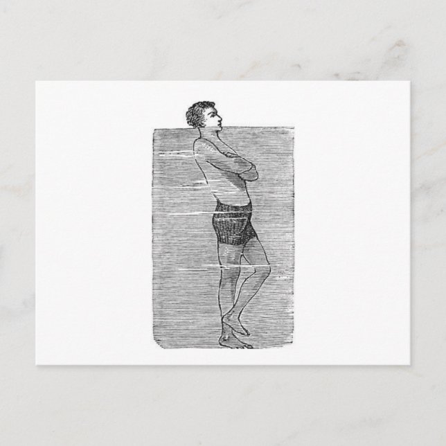 Cartão Postal Cartonagem de Cabeça Acima da Água  (Frente)