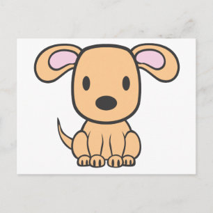 Cartão Postal Cartoon Baby Dog