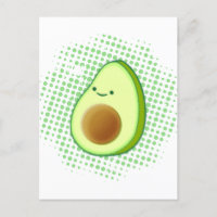 Cartoon Bonito Avocado Em Vórtice Sofrido