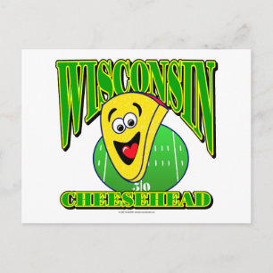 Cartão Postal Cartoon CheeseHead 2