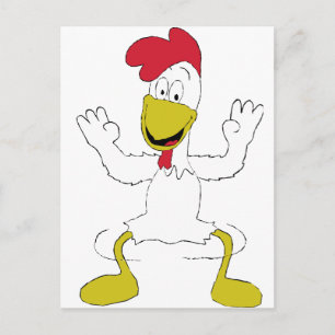 Cartão Postal Cartoon Chicken Dance