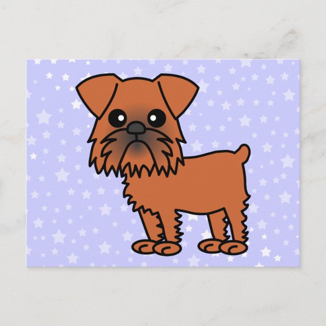 Cartão Postal Cartoon Cute Bruste Griffon (Frente)