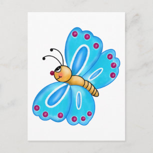 Cartão Postal Cartoon da borboleta