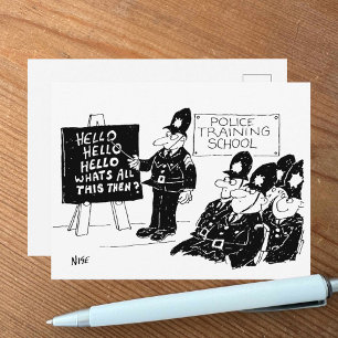 Cartão Postal Cartoon da Escola de Treinamento da Polícia