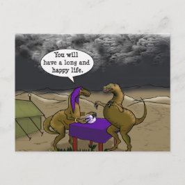 Cartão Postal Cartoon da Fortune Dinossaur Psíquica