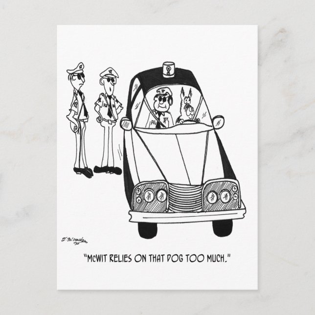 Cartão Postal Cartoon da Polícia 4821 (Frente)