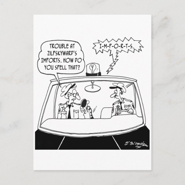 Cartão Postal Cartoon da Polícia 5125 (Frente)