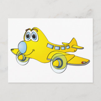 Cartão Postal Cartoon de avião