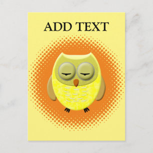 Cartão Postal Cartoon De Bebê Dormindo