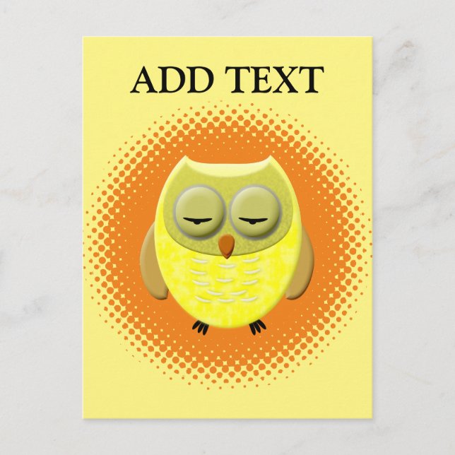 Cartão Postal Cartoon De Bebê Dormindo (Frente)