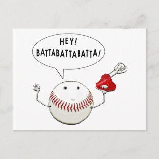 Cartão Postal Cartoon de beisebol