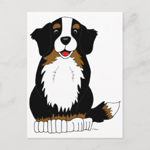 Cartão Postal Cartoon de Cachorro da Montanha Bernese