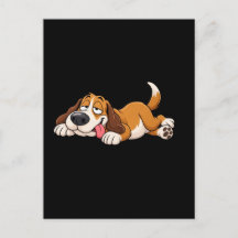 Cartoon de Cachorro Preguiçoso Engraçado – Descriç