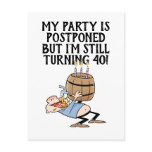 Cartoon de Cancelamento de Festa de Aniversário Ad