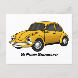 Cartão Postal Cartoon de carro clássico