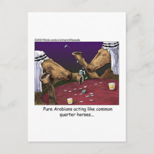 Cartão Postal Cartoon de Cavalo Oferece Camisetas e Coleções