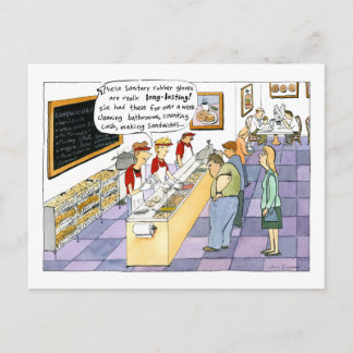 Cartão Postal Cartoon de Compro Bagel