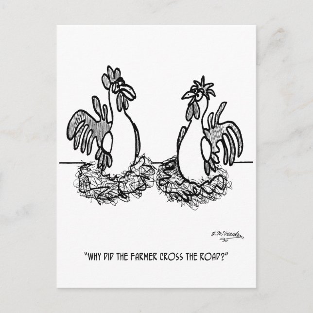 Cartão Postal Cartoon de frango 2648 (Frente)