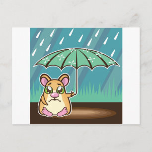 Cartão Postal Cartoon de Hamster sem-teto