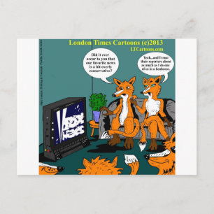 Cartão Postal Cartoon de Notícias Conservadoras