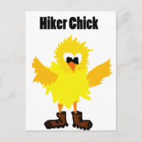 Cartoon de Pintinho Engraçado Hiker