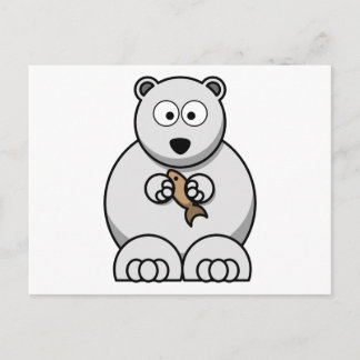 Cartão Postal Cartoon de Urso Polar
