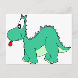 Cartão Postal Cartoon Dinossaur